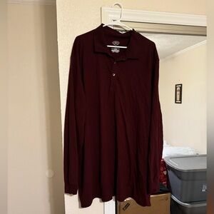 Big and tall long sleeve polo